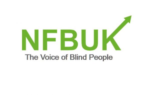 NFBUK logo - The voice of blind people.
