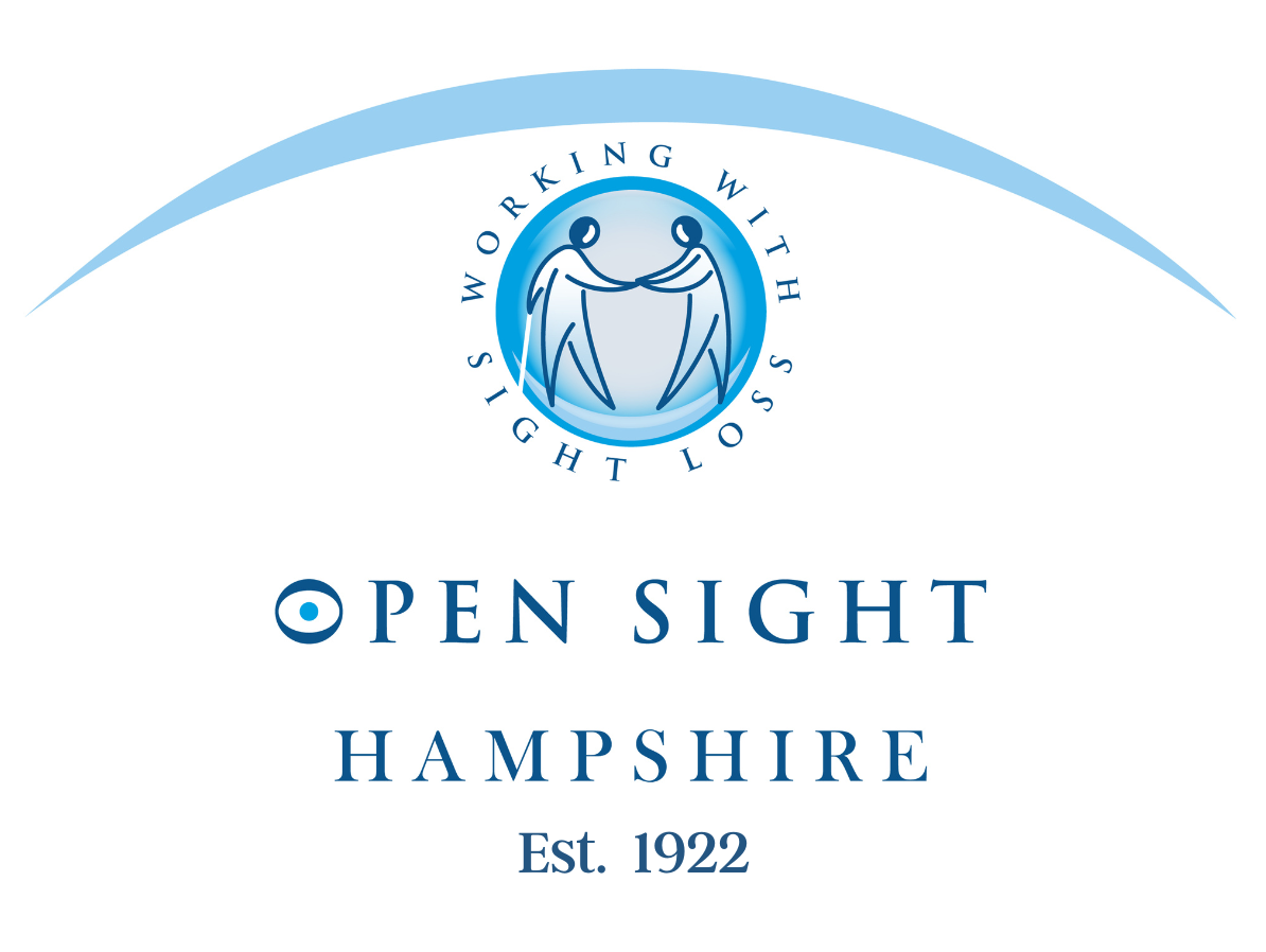 Open Sight Hampshire logo Est. 1922 - Working with sight loss.