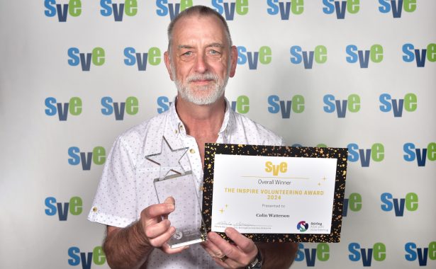 Colin with his award.