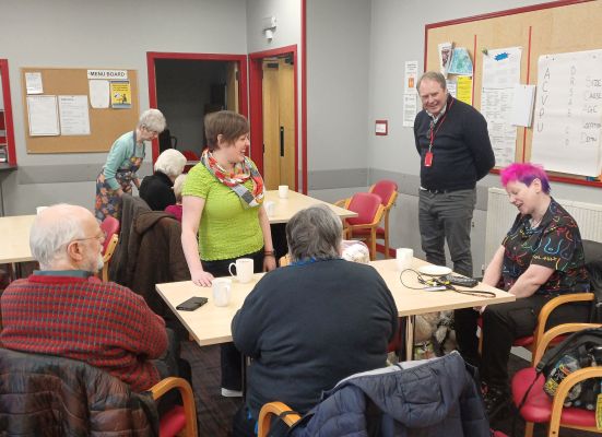 Kirsty Blackman MP speaking to NESS service users.